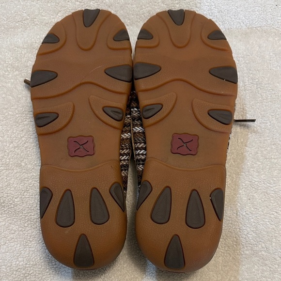 Twisted X Women's Brown Striped Boat Shoes - Picture 3 of 11